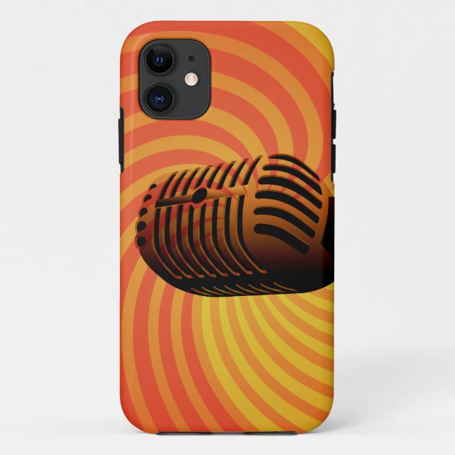 Coque iphone personnalisé Retro Microphone (Dos)