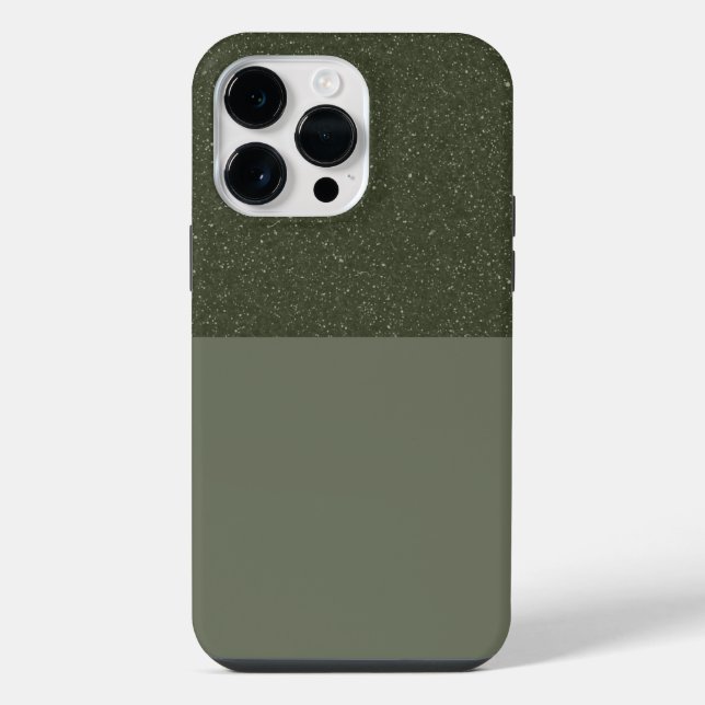 Coque iPhone Personnalisé Texturé Vert Split iPhone 14 Pro Max  (Verso)
