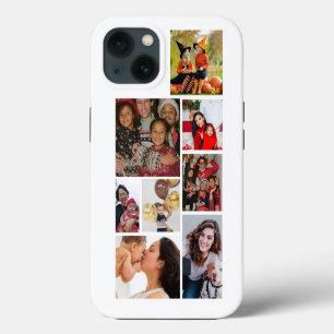 Etui iPhone 13 Personnaliser le collage de 8 photos