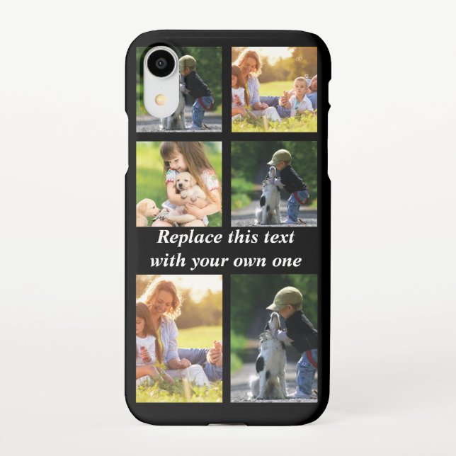 Coque iPhone Personnaliser le collage photo et le texte Coque-M (Dos)