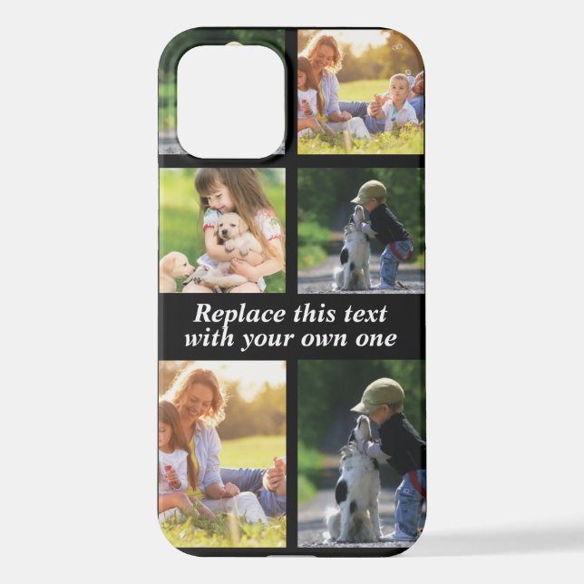 Coque iPhone Personnaliser le collage photo et le texte Coque-M (Verso)