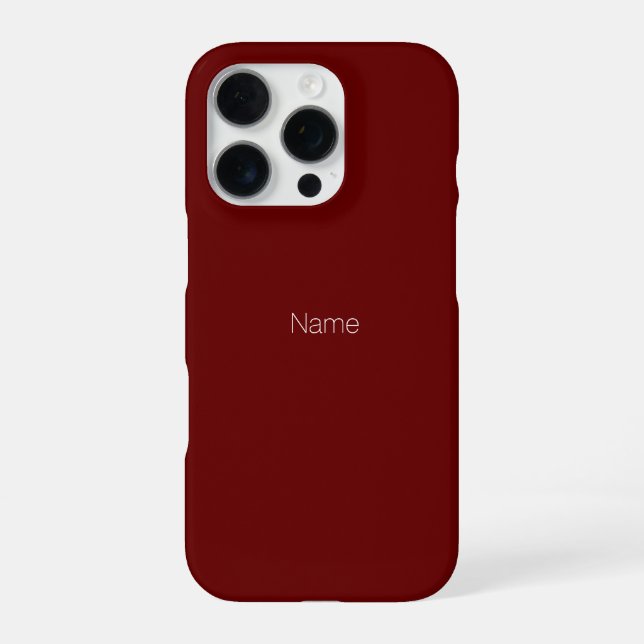 Coque iPhone Personnaliser le monogramme du texte de nom marron (Verso)