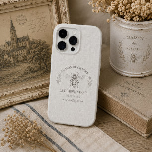 Coque iPhone 15 Pro Personnaliser l'esthétique vintage ivory French Co