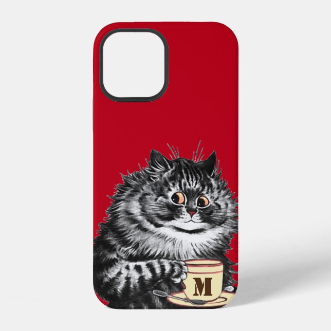 Coque iPhone Personnaliser Mug Initial, Louis Wain (Verso)