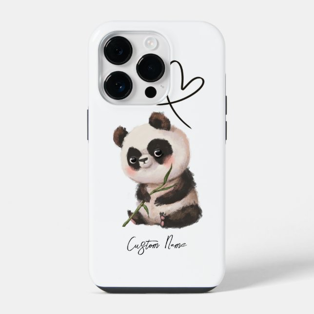 Coque iPhone Personnaliser Panda Phone Case (Verso)