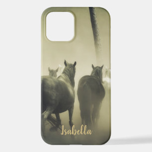 Coque iPhone 12 Personnalisez cet élégant amoureux du cheval