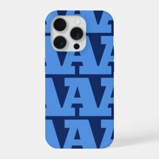 Coque iPhone 15 Pro Personnalisez Votre Lettre, Motif de Monogramme Gr