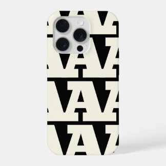 Coque iPhone 15 Pro Personnalisez votre lettre, motif de monogramme gr