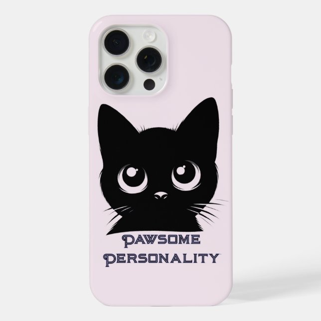 Coque iPhone Personnalité Pawsome Design de chat (Verso)