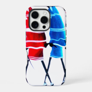 Coque iPhone 16 Pro Personnes heureuses, guerriers masaïs marchant ave