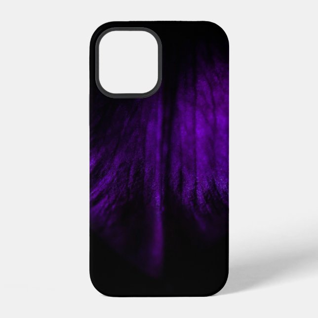 Coque iPhone Pétale de fleur violette (Verso)