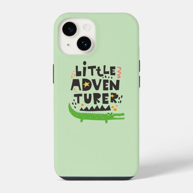 Coque iPhone Petit Alligator Aventurier (Verso)