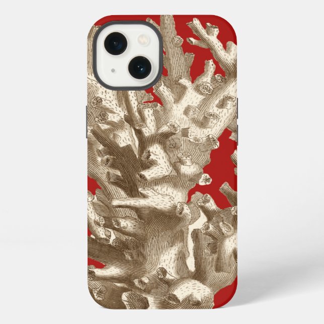 Coque iPhone Petit corail en rouge (Verso)