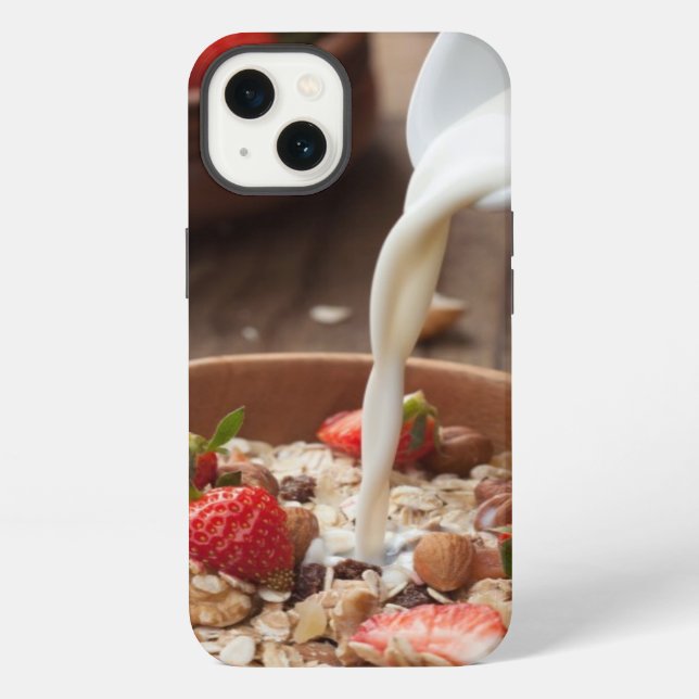 Coque iPhone Petit déjeuner sain (Verso)