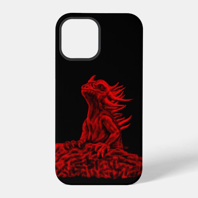 Coque iPhone Petit dragon rouge (Verso)