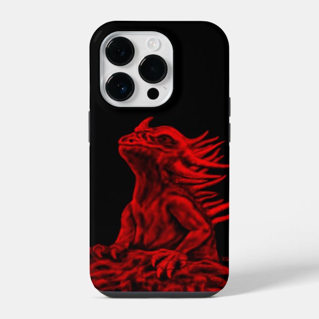Coque iPhone Petit dragon rouge (Verso)