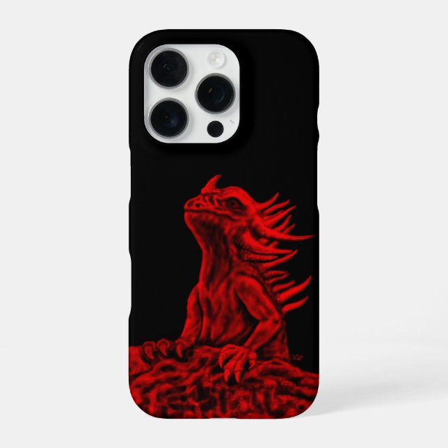 Coque iPhone Petit dragon rouge (Verso)