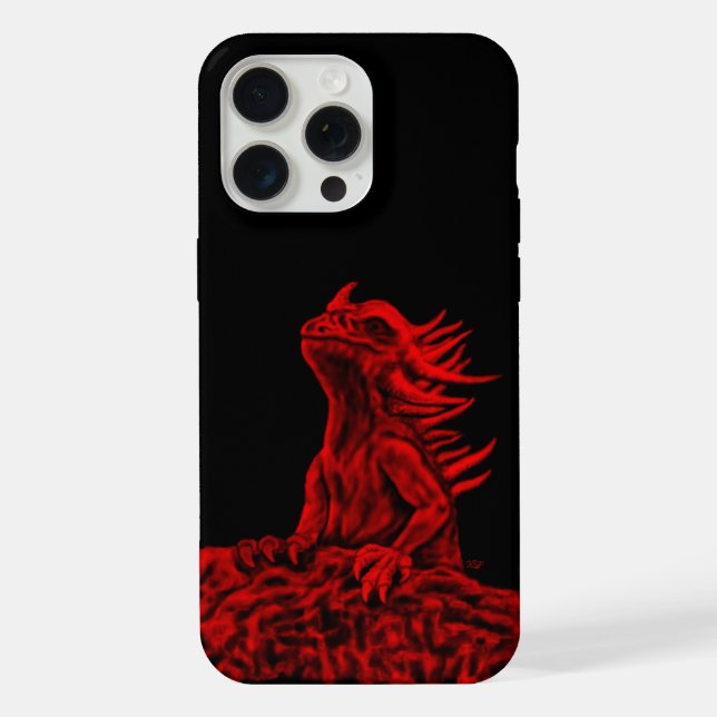 Coque iPhone Petit dragon rouge (Verso)