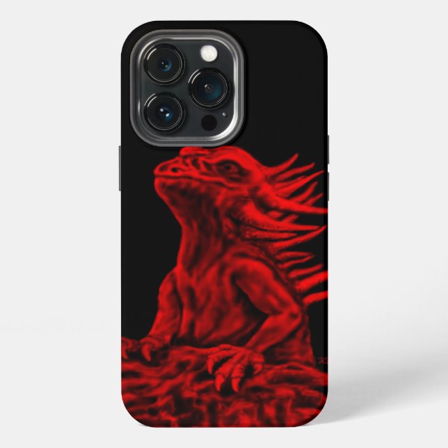 Coque iPhone Petit dragon rouge (Dos)