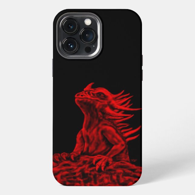 Coque iPhone Petit dragon rouge (Verso)