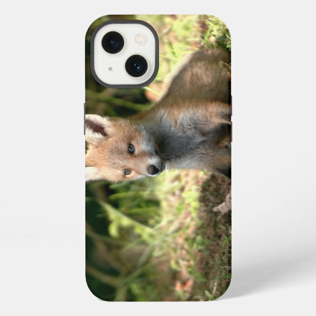Coque iPhone Petit renard rouge cub (Verso)