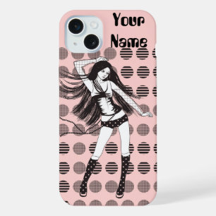 Coque iPhone 15 Plus petite amie danseuse rose