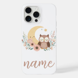 Coque iPhone 15 Pro Max Petite chouette avec lune