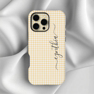 Coque iPhone 16 Pro Max Petite Gingham Signature Beige