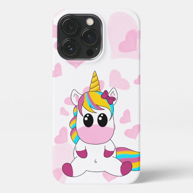 Coque iPhone Petite licorne (Verso)