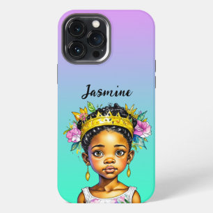 Etui iPhone 13 Pro Max Petite Princesse de Couleur Personnalisée