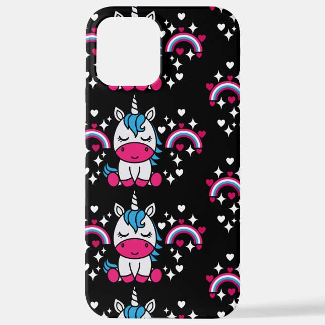 Coque iPhone Petites filles Unicorn Pony (Verso)