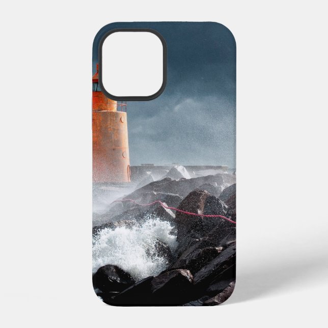 COQUE iPhone PHAR ORANGE SUR UN ROCHER (Verso)