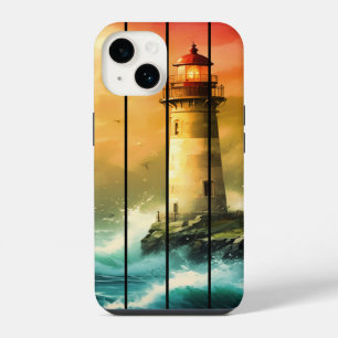 Coque Pour iPhone 14 Phare Vintage Bord de Mer Océan Regard