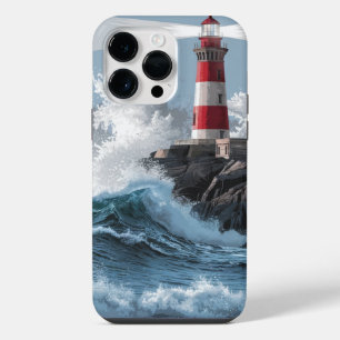 Coque Pour Pour iPhone 14 Pro Max Phares Anciens : Une Bougie Guidant à Travers les
