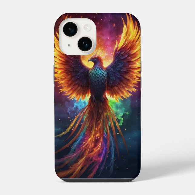 Coque iPhone Phénix Arc-en-Ciel (Verso)