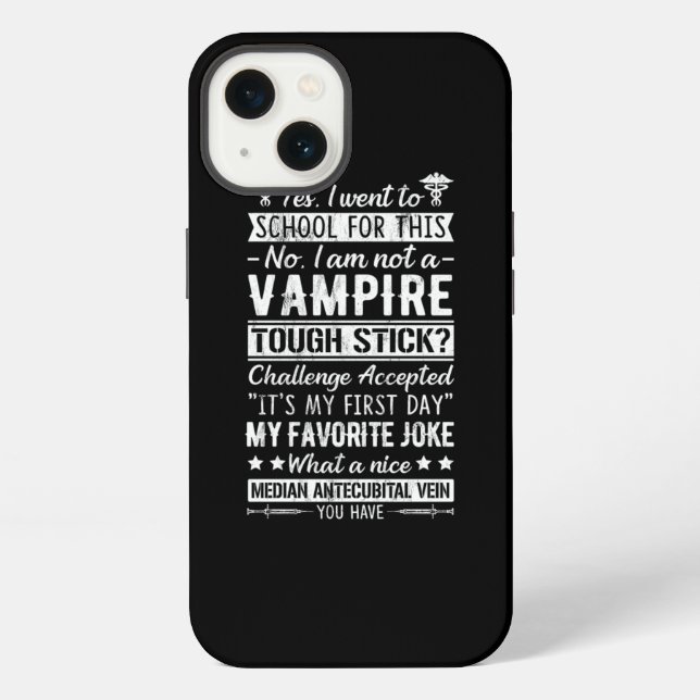 Coque iPhone Phlebotomy S Phlebotomist Vampire  (Verso)