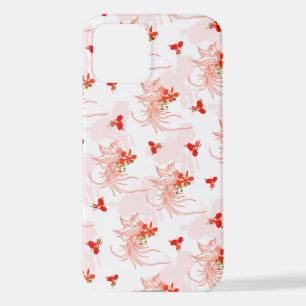 Coque iPhone 12 Phoenix Oiseau Et Phoenix Fleur Motif Sans Faille
