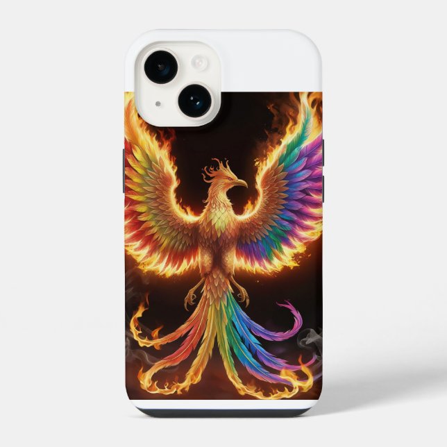 Coque iPhone "Phoenix Rising: une danse de flammes" (Verso)