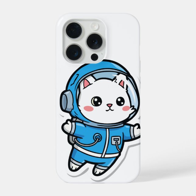 Coque iPhone Phone Case Cute Astronaut Cat (Verso)