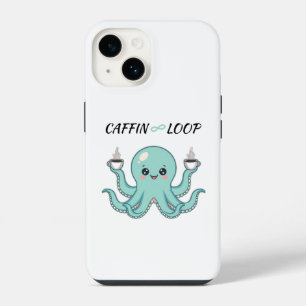 Coque Pour iPhone 14 Phone Case – Octopus Coffee Design