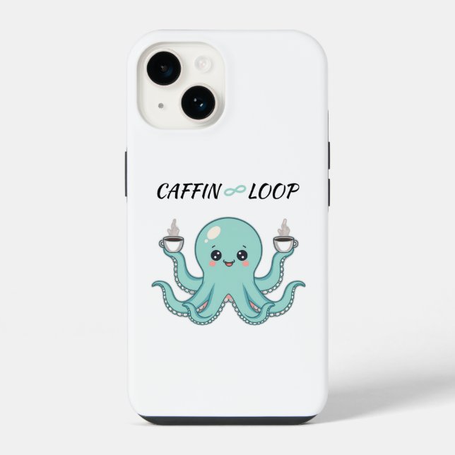Coque iPhone Phone Case – Octopus Coffee Design (Verso)