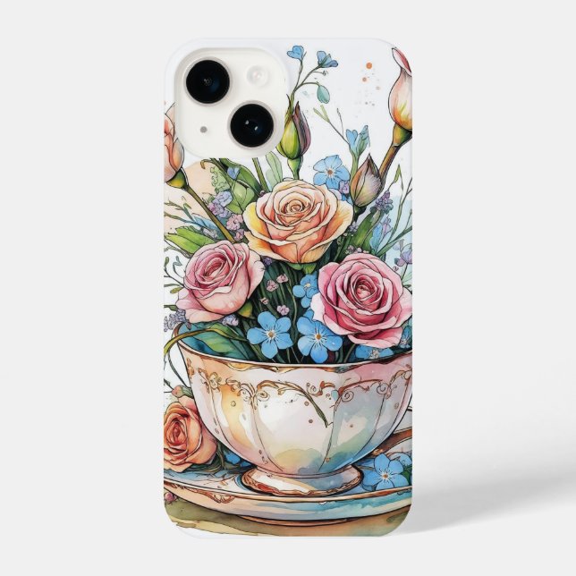 Coque iPhone phonécase florale (Verso)