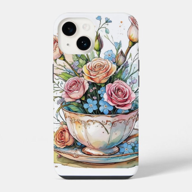 Coque iPhone phonécase florale (Verso)