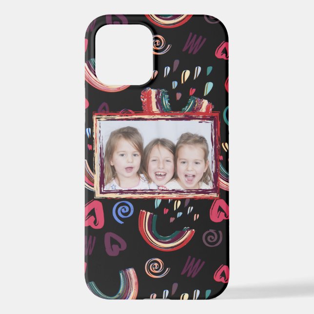 Coque iPhone Photo Colorful Rainbow Custom moderne (Verso)