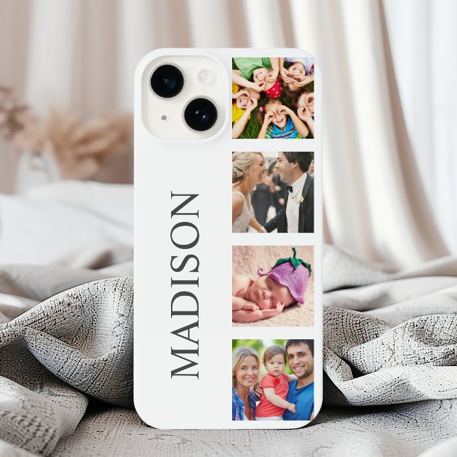 Coque iPhone Photo Custom Family Collage Personnalité de White (Créateur téléchargé)