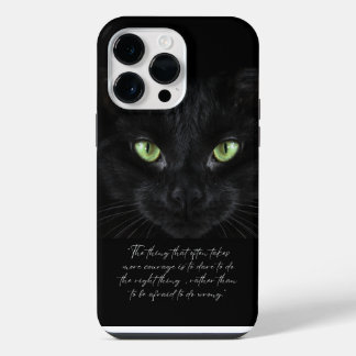 Coque Pour Pour iPhone 14 Pro Max Photo de chat noir ,sagesse