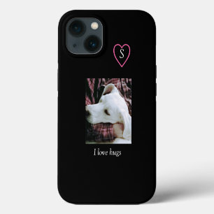 Etui iPhone 13 Photo de chien blanc mignon que j'aime câliner noi