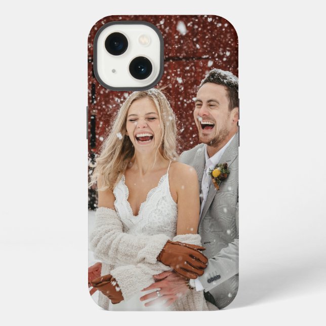 Coque iPhone Photo de mariage personnalisée (Verso)