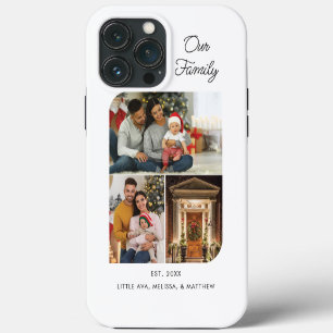 Etui iPhone 13 Pro Max Photo de Noël personnalisé de la famille pour Papa