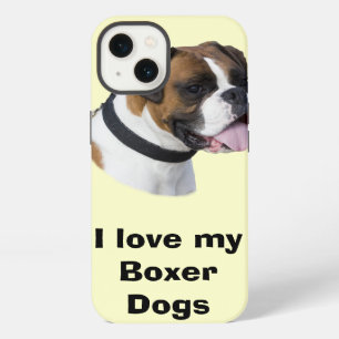 Etui iPhone 13 photo de portrait de chien Boxer